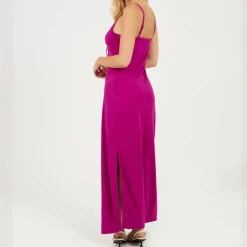 Womens Tie Front Cami Maxi Dress