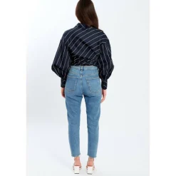 Women's Tie Front Long-Sleeve Patterned Shirt