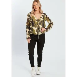 Women's Tie-Sleeve Long-Sleeve Blouse