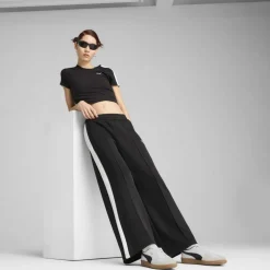 Womens T7 Low Rise Open Hem Poly Joggers