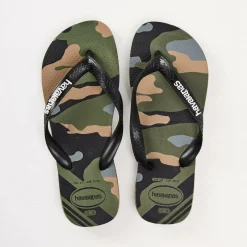 Women's Top Camo Black Moss Flip Flops
