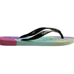 Women's Top Logomania Colors II Black Flip Flops