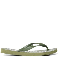 Women's Top Logomania Fashion Green Flip Flops