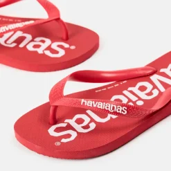 Women's Top Logomania Ruby Red Flip Flops