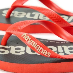 Women's Top Logomania Ruby Red Flip Flops