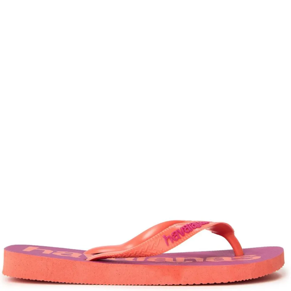 Women's Top Logomania Ruby Red Flip Flops