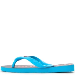 Women's Top Logomania Turquoise Flip Flops