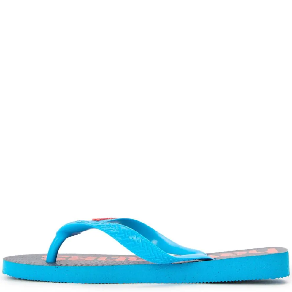 Women's Top Logomania Turquoise Flip Flops