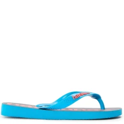Women's Top Logomania Turquoise Flip Flops