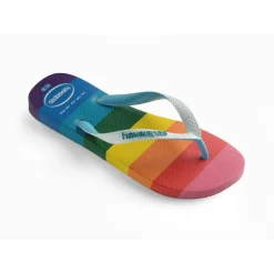 Women's Top Pride Allover Blue Flip Flops