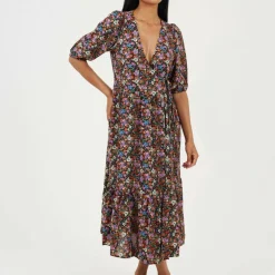 Women's V Neck A Line Dress