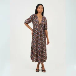 Women's V Neck A Line Dress