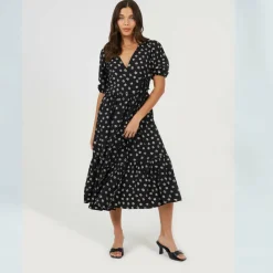 Womens V Neck Wrap Dress