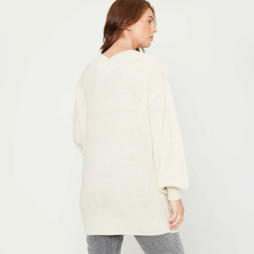Women's V Slouch Crew Neck Jumper