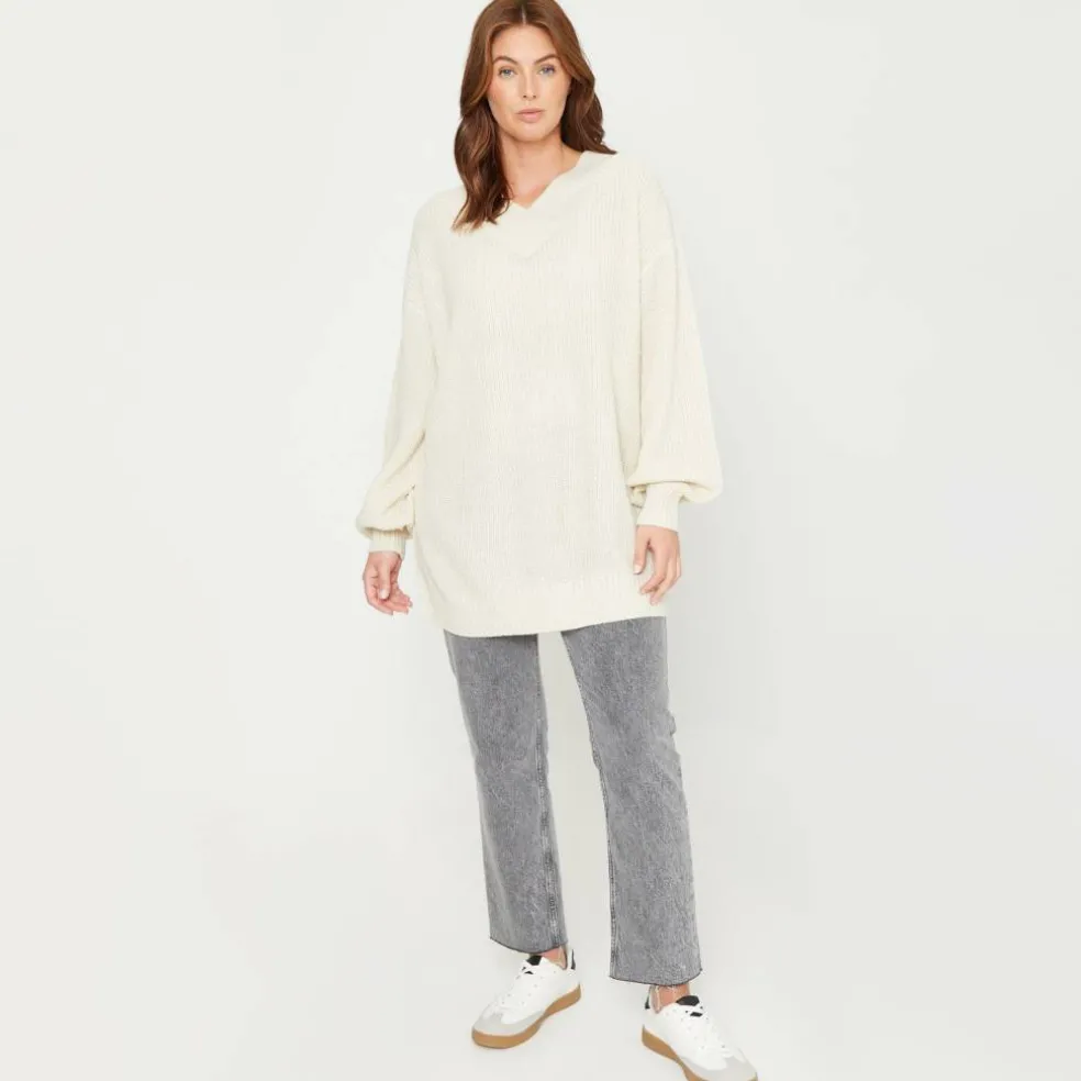 Women's V Slouch Crew Neck Jumper