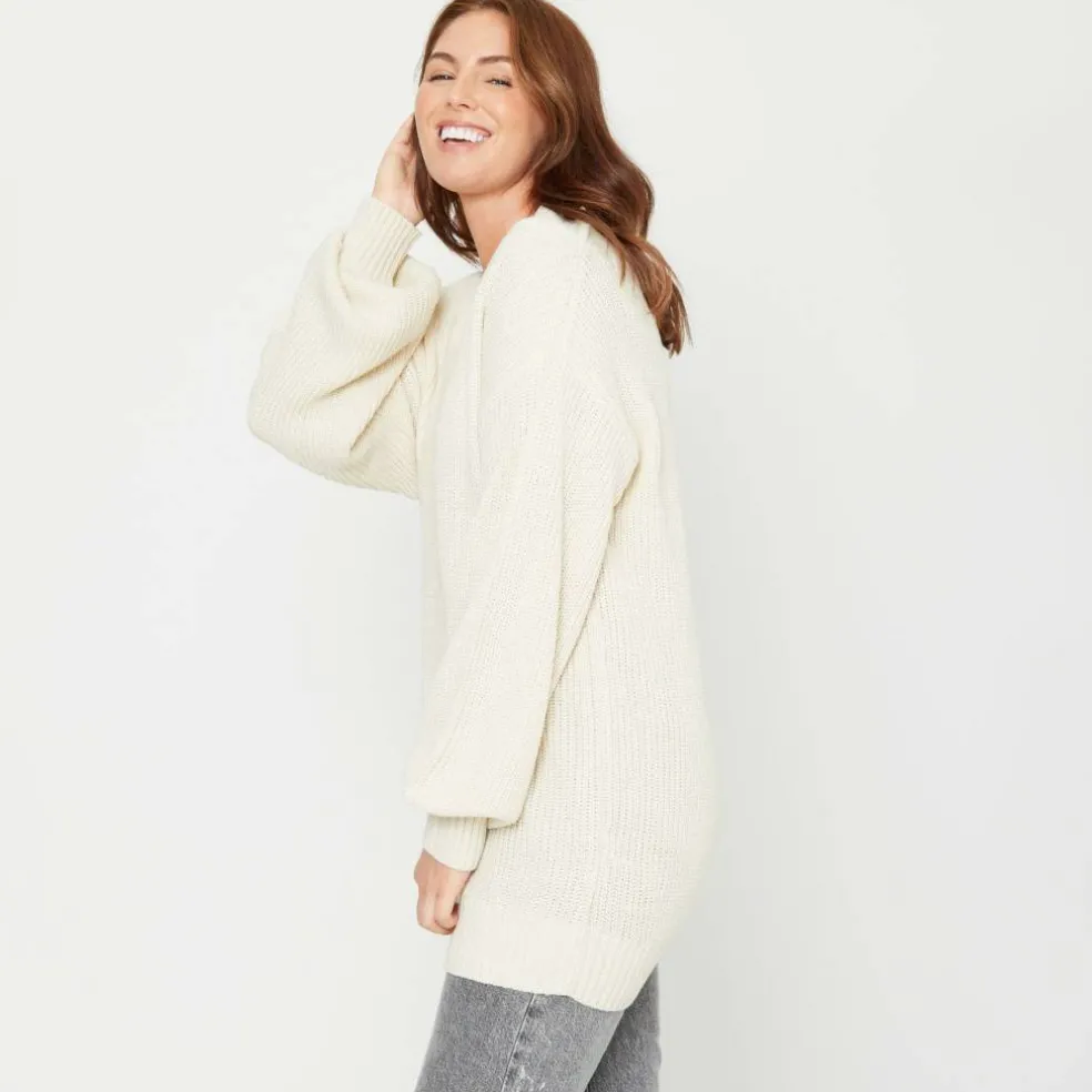 Women's V Slouch Crew Neck Jumper