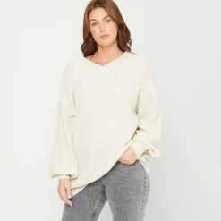 Women's V Slouch Crew Neck Jumper