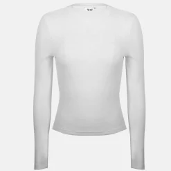 Women's Waffle LSBaby Cotton Crew Neck Slim Fit Long Sleeve T-Shirt