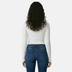 Women's Waffle LSBaby Cotton Crew Neck Slim Fit Long Sleeve T-Shirt
