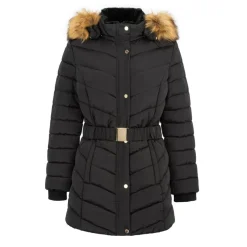 Womens Waterproof Long Sleeve Mid-Length Puffer Jacket