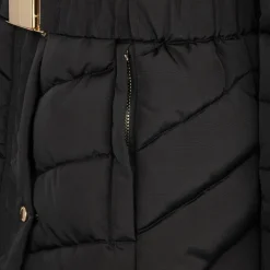 Womens Waterproof Long Sleeve Mid-Length Puffer Jacket