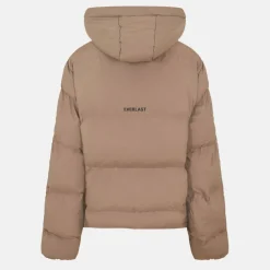 Womens Water Resistant Windproof Detachable Hood Long Sleeve Puffer Jacket