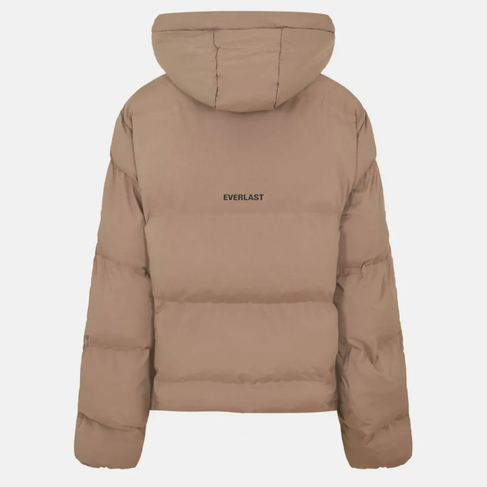 Womens Water Resistant Windproof Detachable Hood Long Sleeve Puffer Jacket