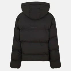 Womens Water Resistant Windproof Detachable Hood Long Sleeve Puffer Jacket
