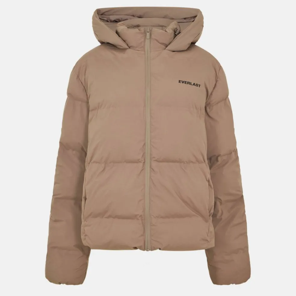 Womens Water Resistant Windproof Detachable Hood Long Sleeve Puffer Jacket