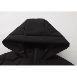 Womens Water Resistant Windproof Detachable Hood Long Sleeve Puffer Jacket