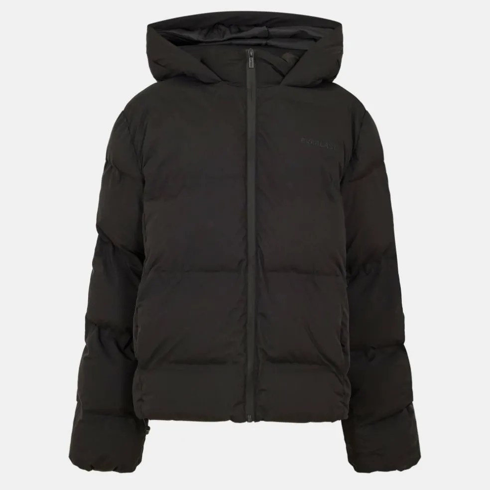Womens Water Resistant Windproof Detachable Hood Long Sleeve Puffer Jacket