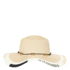 Women's Weave Trim Floppy Hat