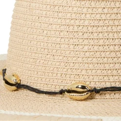 Women's Weave Trim Floppy Hat