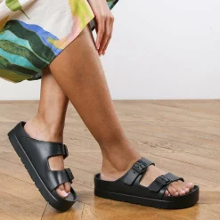 Women's Where's Strap Slider Flat Sandals