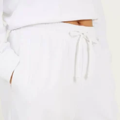 Womens White Wide Leg Jogging Bottom