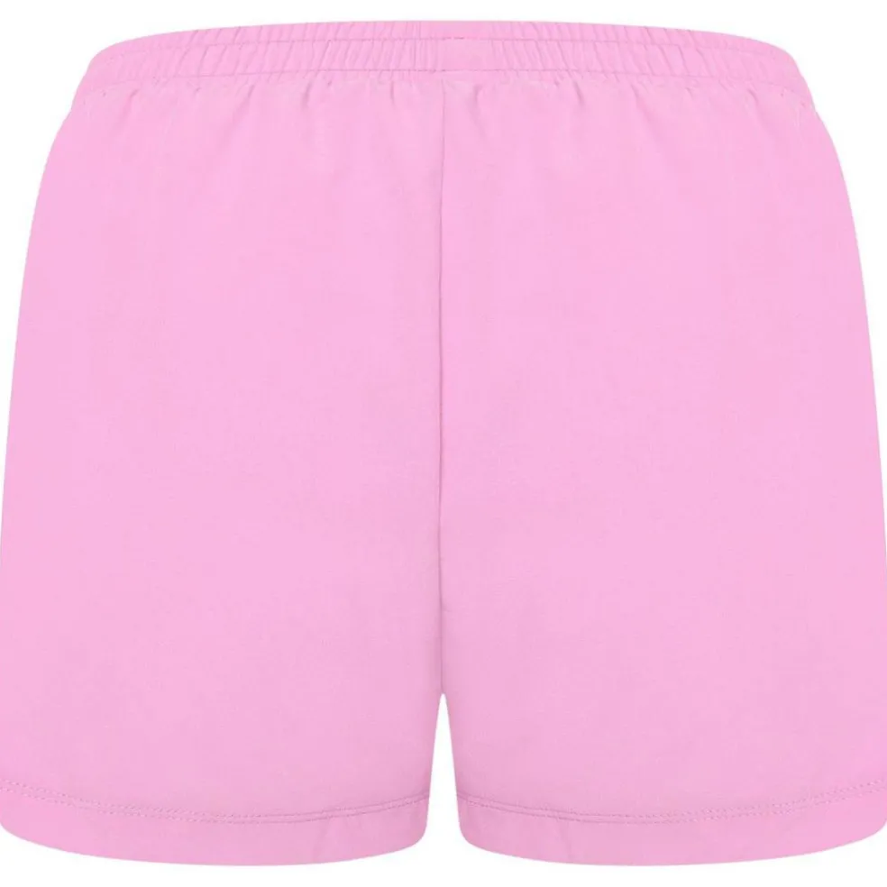 Womens Woven Bubblegum Pink Performance Gym Shorts