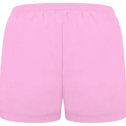 Womens Woven Bubblegum Pink Performance Gym Shorts