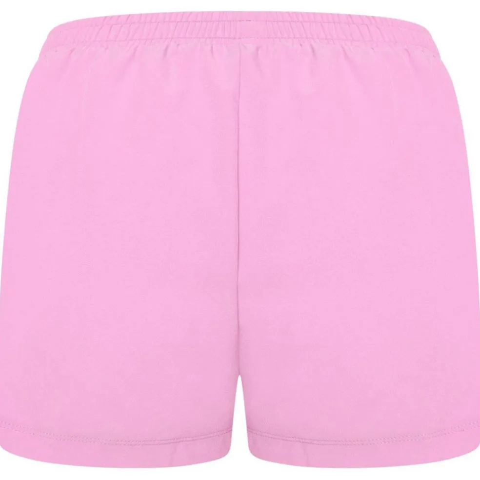 Womens Woven Bubblegum Pink Performance Gym Shorts