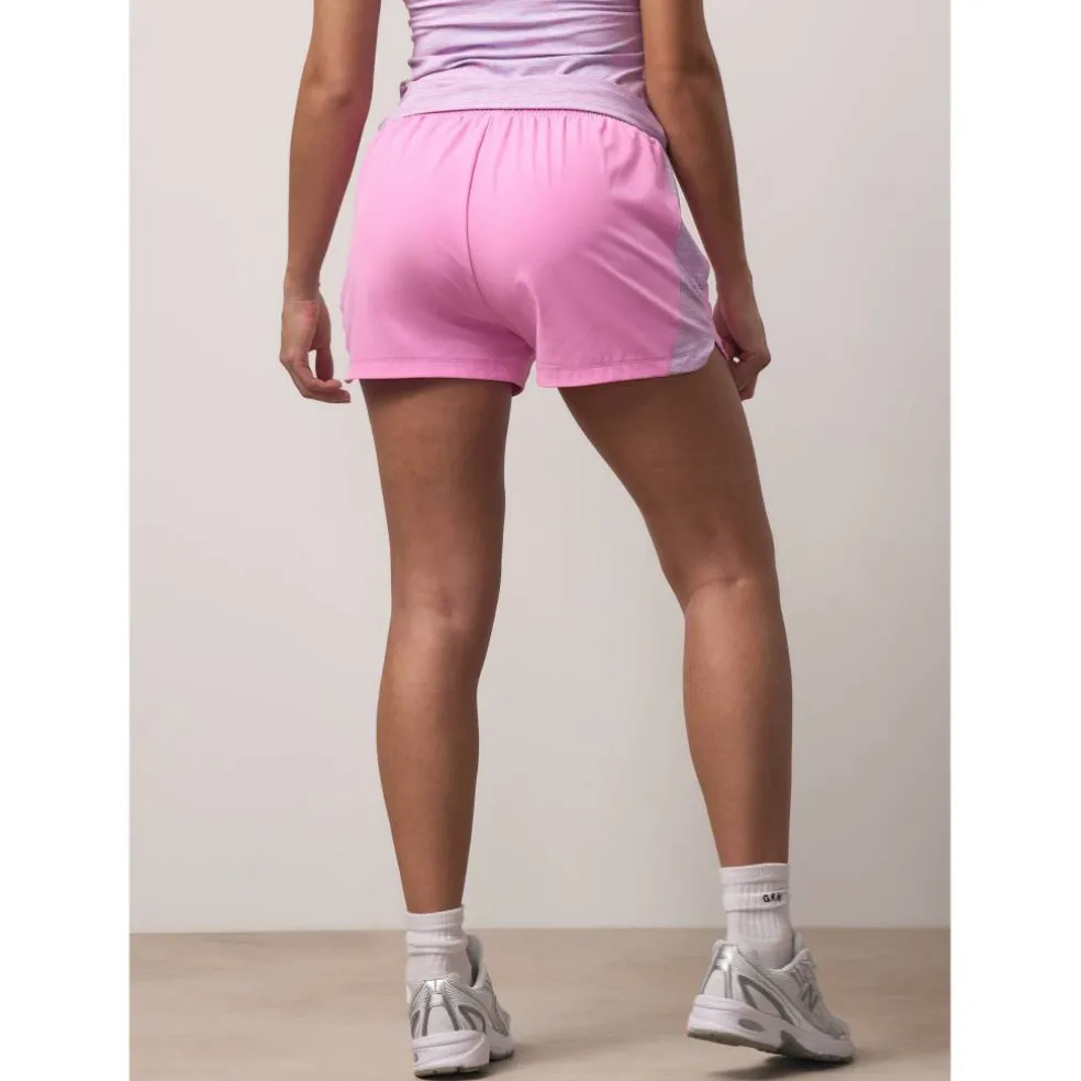 Womens Woven Bubblegum Pink Performance Gym Shorts