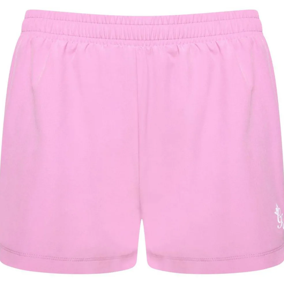 Womens Woven Bubblegum Pink Performance Gym Shorts