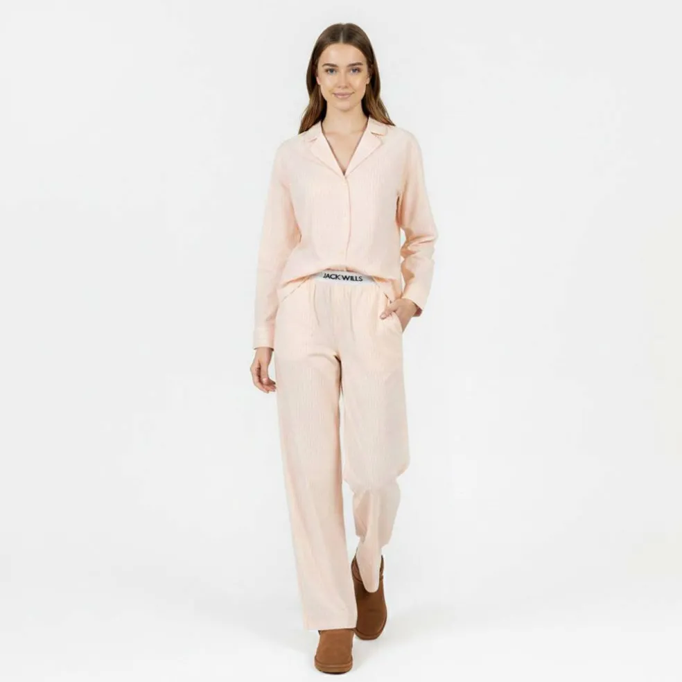 Womens Woven Long Sleeve Pyjama Set