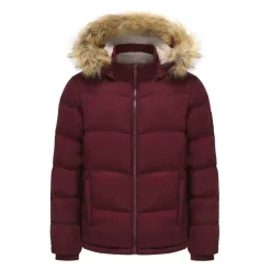 Womens 2 Zip Bubble Hooded Long Sleeve Short Puffer Jacket