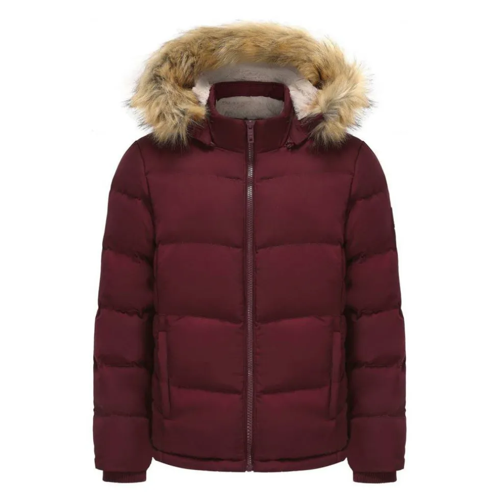 Womens 2 Zip Bubble Hooded Long Sleeve Short Puffer Jacket