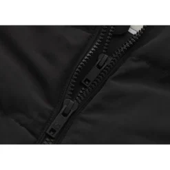 Womens 2 Zip Bubble Hooded Long Sleeve Short Puffer Jacket