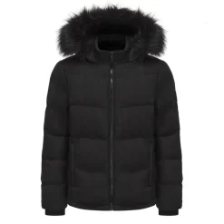 Womens 2 Zip Bubble Hooded Long Sleeve Short Puffer Jacket