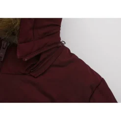 Womens 2 Zip Bubble Hooded Long Sleeve Short Puffer Jacket