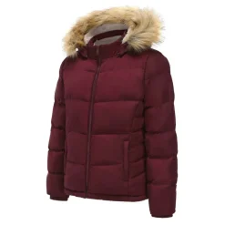 Womens 2 Zip Bubble Hooded Long Sleeve Short Puffer Jacket