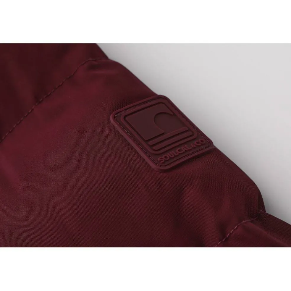 Womens 2 Zip Bubble Hooded Long Sleeve Short Puffer Jacket