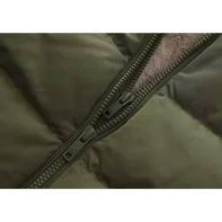 Womens 2 Zip Bubble Hooded Long Sleeve Short Puffer Jacket