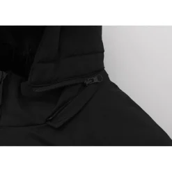 Womens 2 Zip Bubble Hooded Long Sleeve Short Puffer Jacket
